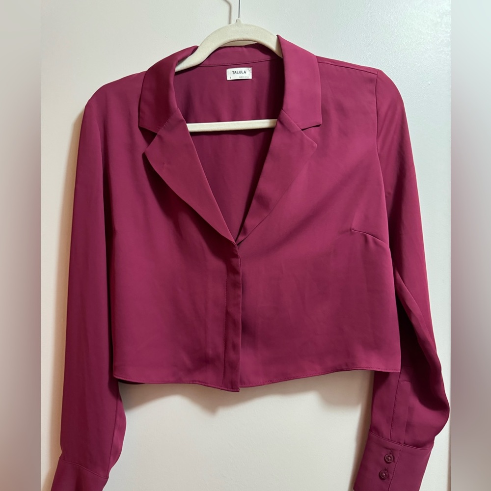 Talula cropped button up blouse